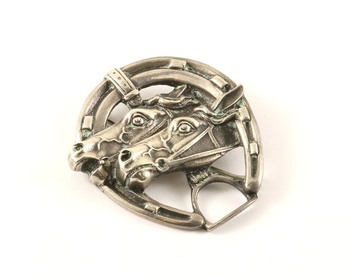 Vintage Silver Horseshoe Shape Design Pin/Brooch 925 Sterling BB 1569