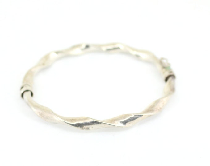 Vintage Italy Milor Twisted Wire Bangle Bracelet Sterling Silver BR 3767