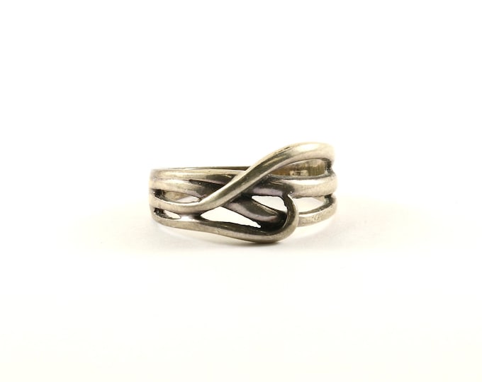 Vintage Size 8.25 Knot Scroll Open Design Ring 925 Sterling  RG 3235