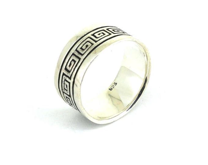 Vintage Men's Mexico Greek Mythology Promise Ring 925 Sterling Size 9.75 RG 4663