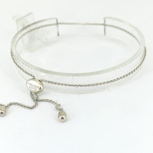 Vintage Vera Wang Love Adjustable Size  Classic Chain Bracelet Sterling Silver BR 3552
