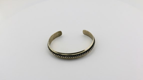 Vintage Braid Braided Cuff Bracelet 925 Sterling … - image 2