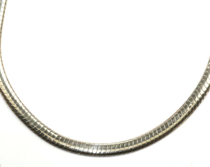 Vintage Italy Milor  Lines Design Rounded Necklace 925 Sterling Nc 591(401744748226)