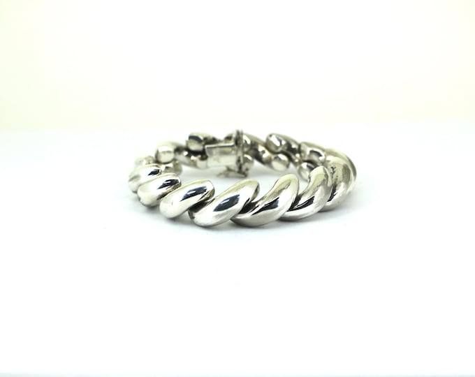 Vintage Italian Milor Bracelet | Macaroni Design Bracelet | Sterling Silver 925 Bracelet | BR 1347