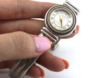 Vintage 7 in Ecclissi Japan Quartz Watch 925 Sterling Silver OT 325