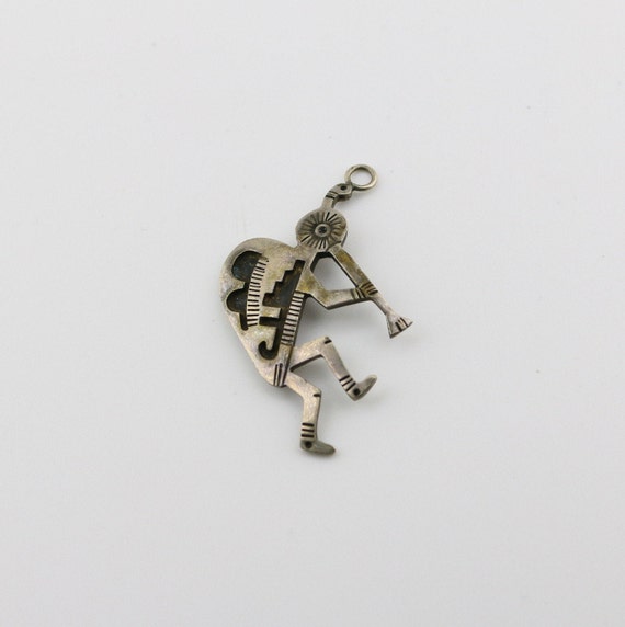Huge Dancing Kokopelli Vintage Navajo Native American Jewelry Silver Pendant Huge Dancing Kokopelli Vintage Navajo Native American Jewelry Silver Pendant
