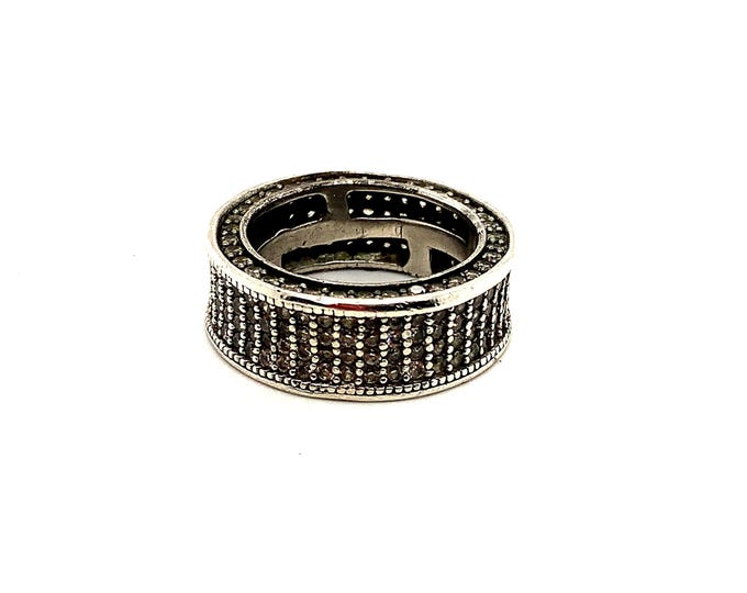 Vintage Ring |  Whyte Chrystal's Design Ring | Big Size Ring | Beautiful Design Ring |  Sterling 925 Silver | Size 10 RG 4344
