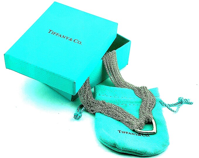 Authentic Tiffany & Co Necklace | Multi-strand Necklace | Heart Toggle Clasp 16 Necklace | Sterling 925 Silver Necklace |  NC 2142