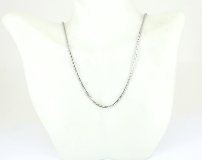 Vintage 30Inch Long Double Link Design Chain Necklace 925 Sterling NC 857
