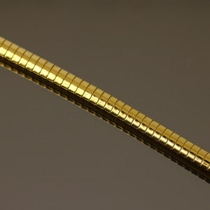 Italy Thin Flat Herringbone Gold Plated Snake  Bracelet 925 Sterling BR 2834