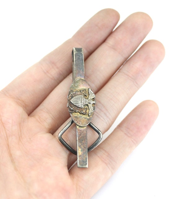 Pince à Cravate Vintage En Argent 925 - Forme Bouteille/flasque - Accessoire élégant Pour Costume