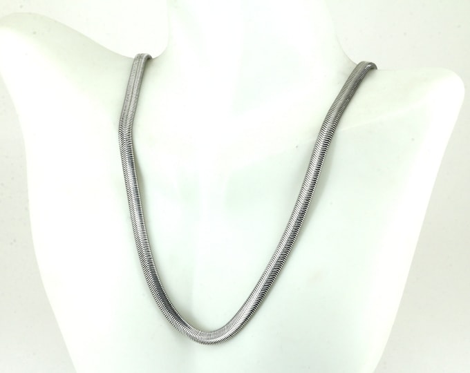 Vintage 21 Inch Snake Style Chain Necklace 925 Sterling Silver NC 1157