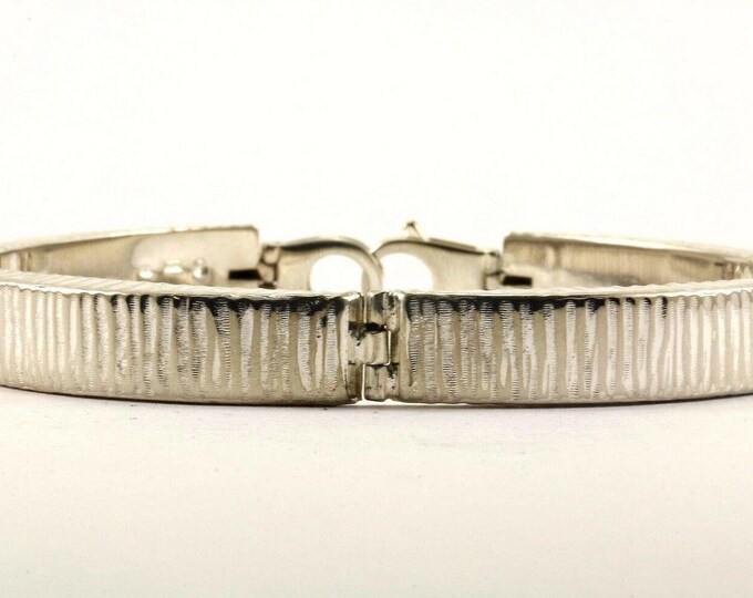 Vintage Notched Design Link Bracelet 925 Sterling Br 2662(123720997209)