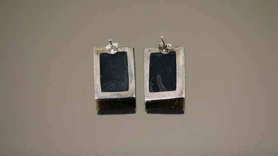 Vintage Square Rectangle Scroll Wave Marcasite St… - image 4