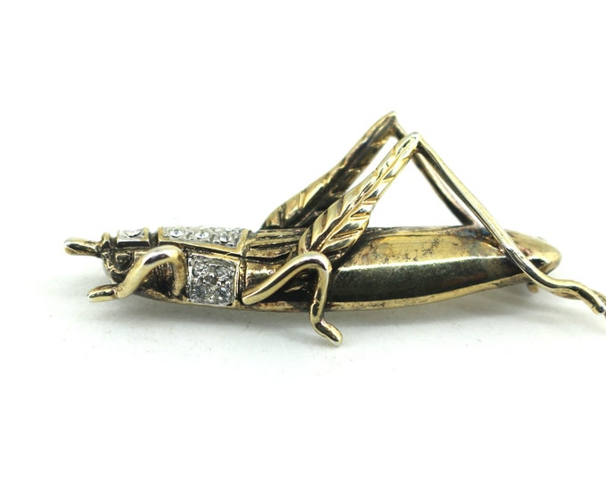 Le Monde des Bijoux Grasshopper Brooch Bug Insect Brooch Sterling Silver 925 BB 1837
