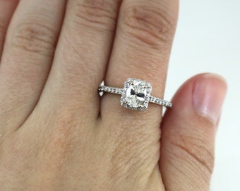 Size 7 14k Gold Oval Natural Diamond VS2  Engagement  Ring GRG 88