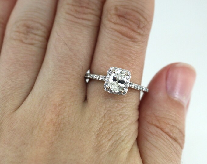 Size 7 14k Gold Oval Natural Diamond VS2  Engagement  Ring GRG 88