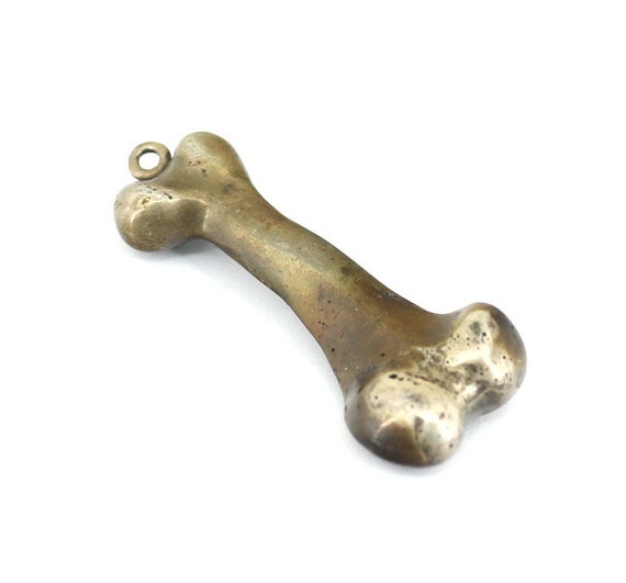 Vintage Antique Dog Bone Charm Pendant 925 Sterli… - image 1