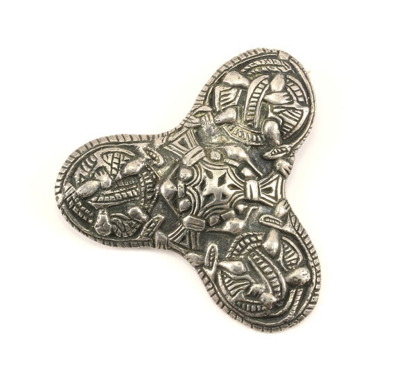 Trinity Design Unique Vintage Beautiful Triquetra Trinity Design Pin/Brooch… - Gem