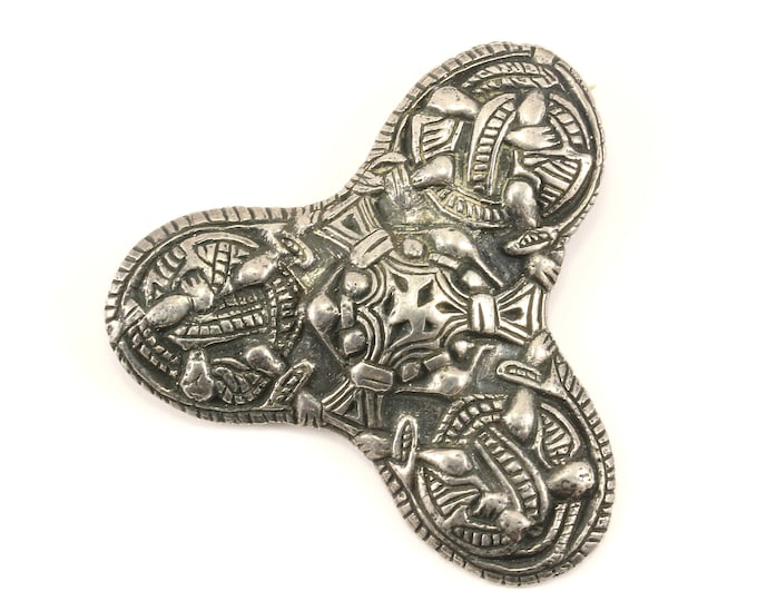 Vintage Beautiful Triquetra Trinity Design Pin/Brooch 925 Sterling BB 1271
