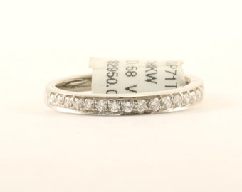 Size 6 18K Gold Natural Diamonds Wedding Band  Ring GRG 104