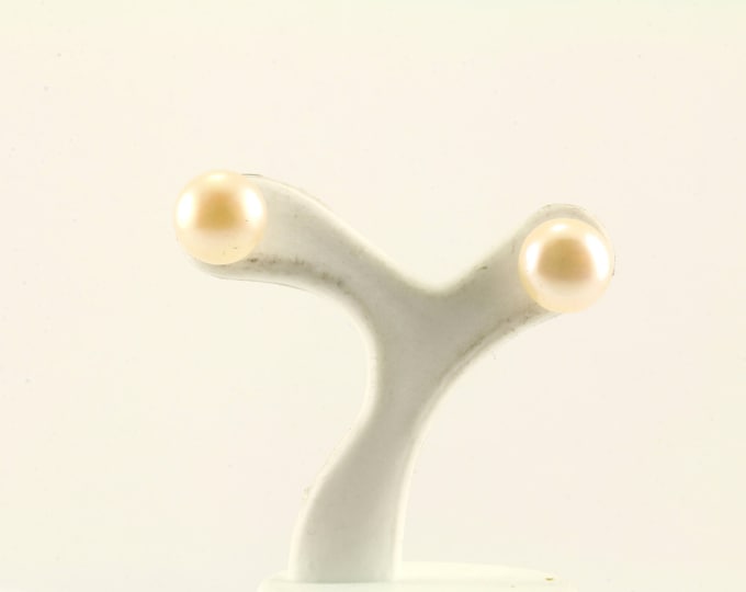 Vintage Pearl Imitation Stud Earrings 925 Sterling ER 89