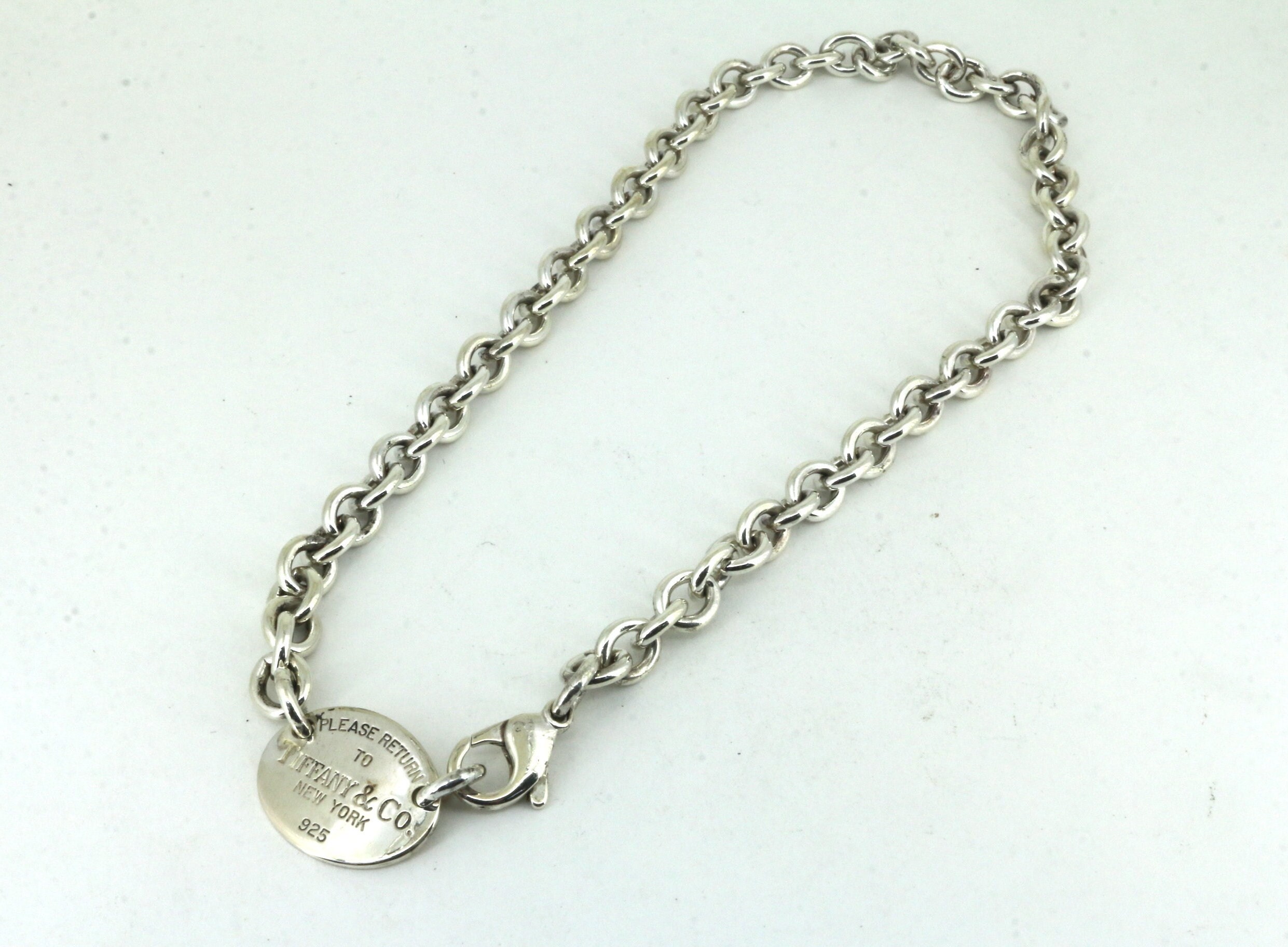 本物のティファニー オーバルタグ ロロリンクチェーンネックレス 925