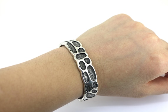 Vintage Cellular Inspired Pattern  925 Sterling S… - image 6