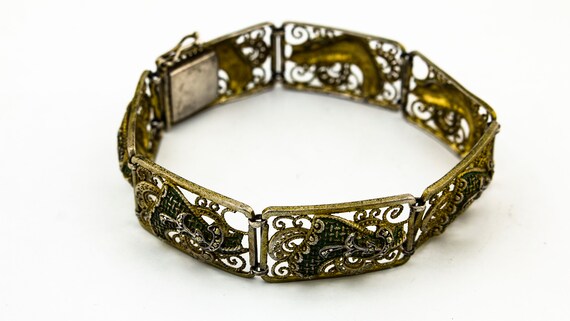 Cutout Floral Engraved Rectangle Links with Tiny … - image 2