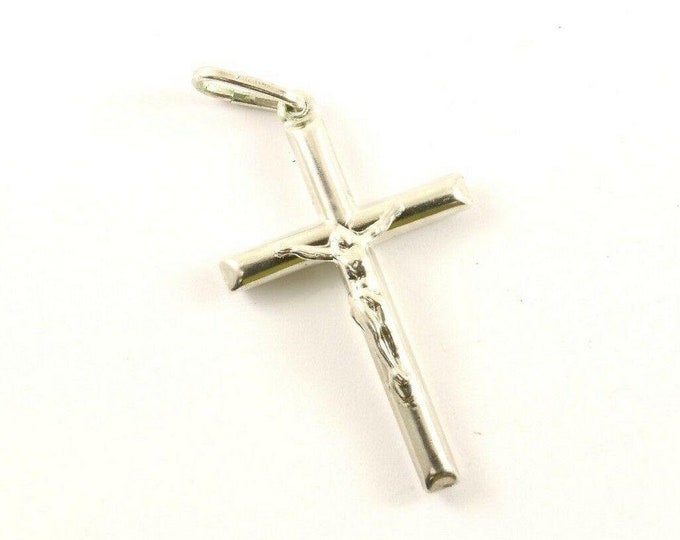 Vintage Religious Cross Jesus Christ Pendant 925 Sterling Pd 2008(273818581730)