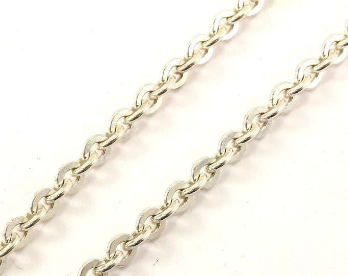 Vintage 20 Inch Cable Design Chain Necklace 925 Sterling Silver NC 1051