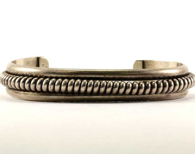 Vintage Rope Cuff Bracelet Sterling Silver BR 2386
