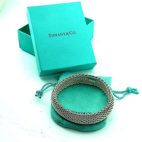 Vintage Tiffany & Co Weaving Design Sterling Silver Bracelet BR 391S