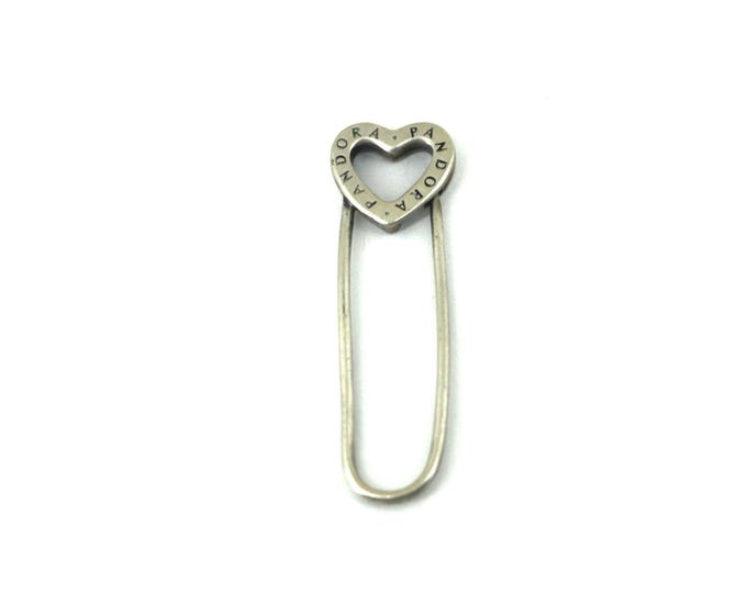 Vintage Authentic Pandora Heart Safety  Pin/Brooch 925 Sterling BB 995