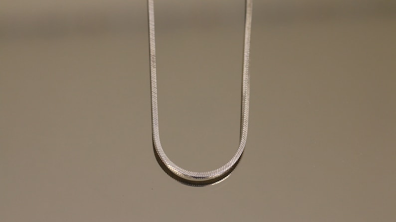 Vintage Italy Plain Simple Unisex Men Women Thick Square Snake Chain Design Necklace 925 Sterling NC 1818