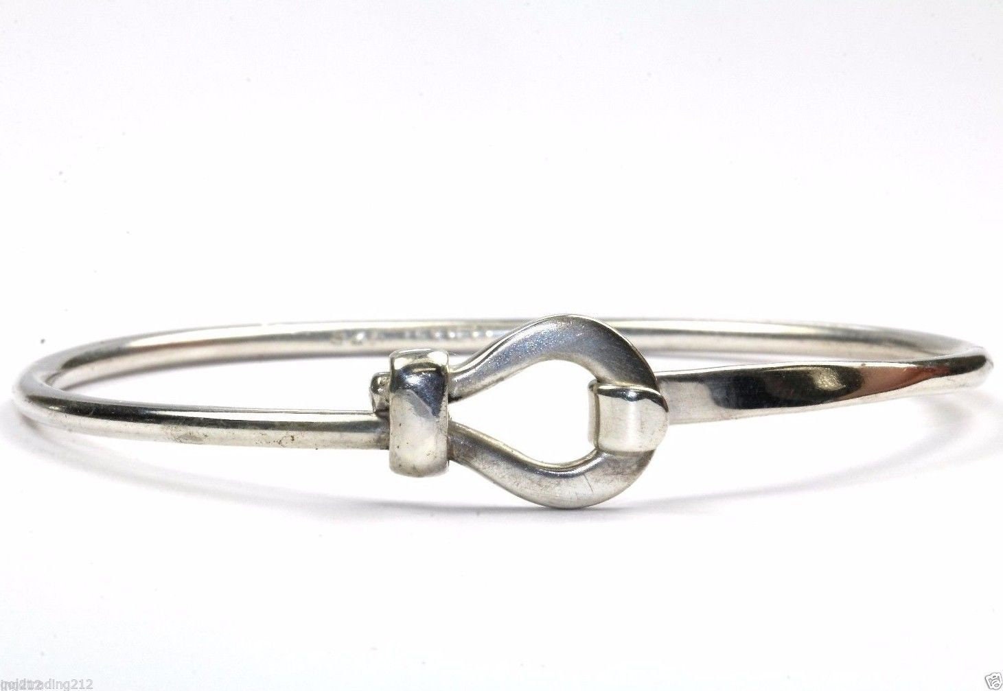 Vintage Hook Loop Design Bangle Bracelet 925 Sterling Br 1071 | Etsy