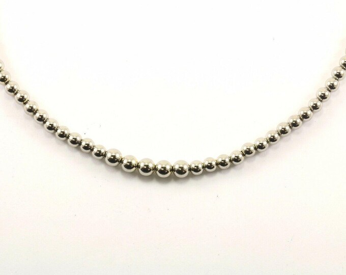 Vintage Beads Necklace 925 Sterling Nc 973(123765805654)