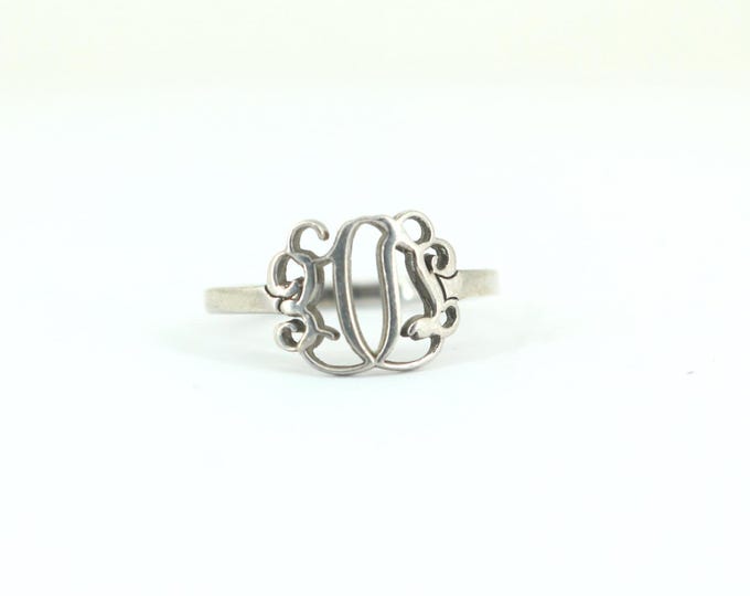 Vintage Open Scroll Design Ring 925 Sterling Silver RG 4297