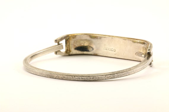 Vintage Abalone Front Design Bangle Bracelet 925 … - image 3