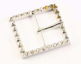 Eddie Borgo Man Pyramid Design Belt Buckle  925 Sterling Ot 84-e