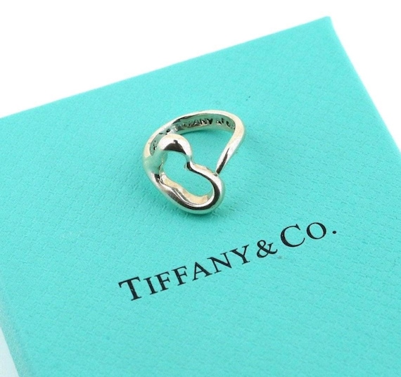 Vintage Tiffany & Co. Elsa Peretti Open Heart Ring, Sterling