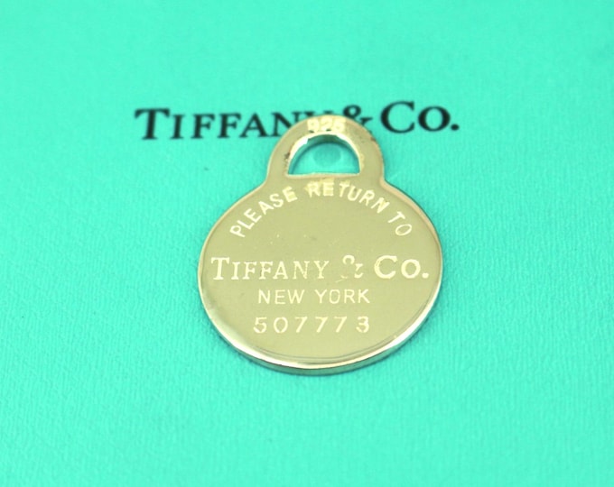 Tiffany & Co. "Return To Tiffany" Round Tag   925 Sterling PD 2112