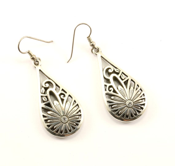 Vintage Beautiful Scroll Crystal Statement Design… - image 1