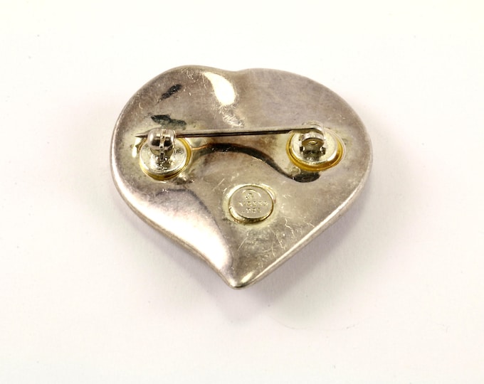 Vintage Heart Design Pin/Brooch 925 Sterling BB 1247