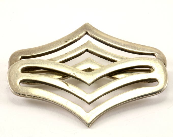 Vintage Heart Design Pin/Brooch 925 Sterling BB 1263