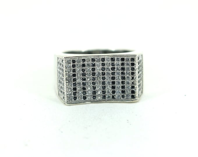 Vintage Size 10 CZ Ring 925 Sterling Silver Rg 2410