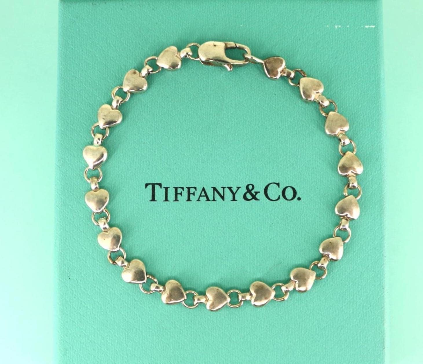 Authentic Tiffany & Co Puff Heart Bracelet | Sterling Silver
