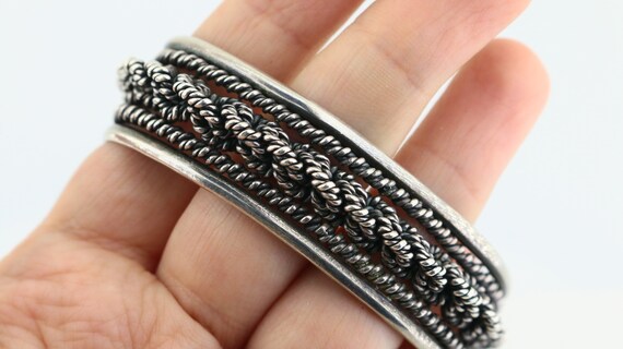 ヴィンテージ ナバホ JA 刻印入り 編み込み ツイストロープ ネイティブ