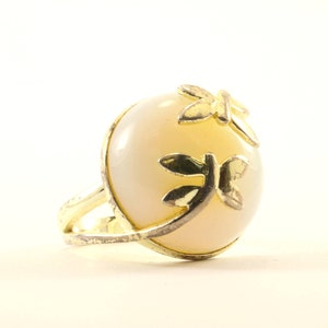 Vintage Size 7 Large Dragonfly Cocktail Ring 925 Sterling Silver RG 2869