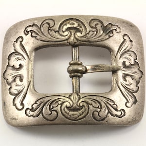 Vintage Florale Muster Signiert &quot;E.G. Tveiten&quot; Gürtelschließe 830er Silber OT 190